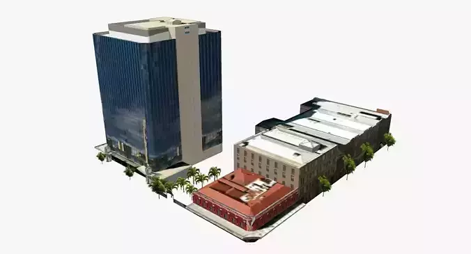 201 Charlotte Street Low-poly 3D model