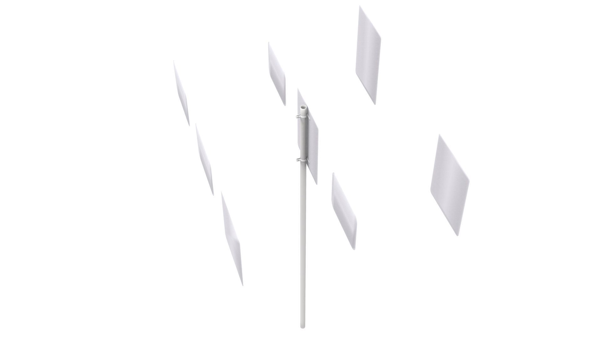 Road Sign US R8 Series Parking And Emergency Restrictions 3D model_28