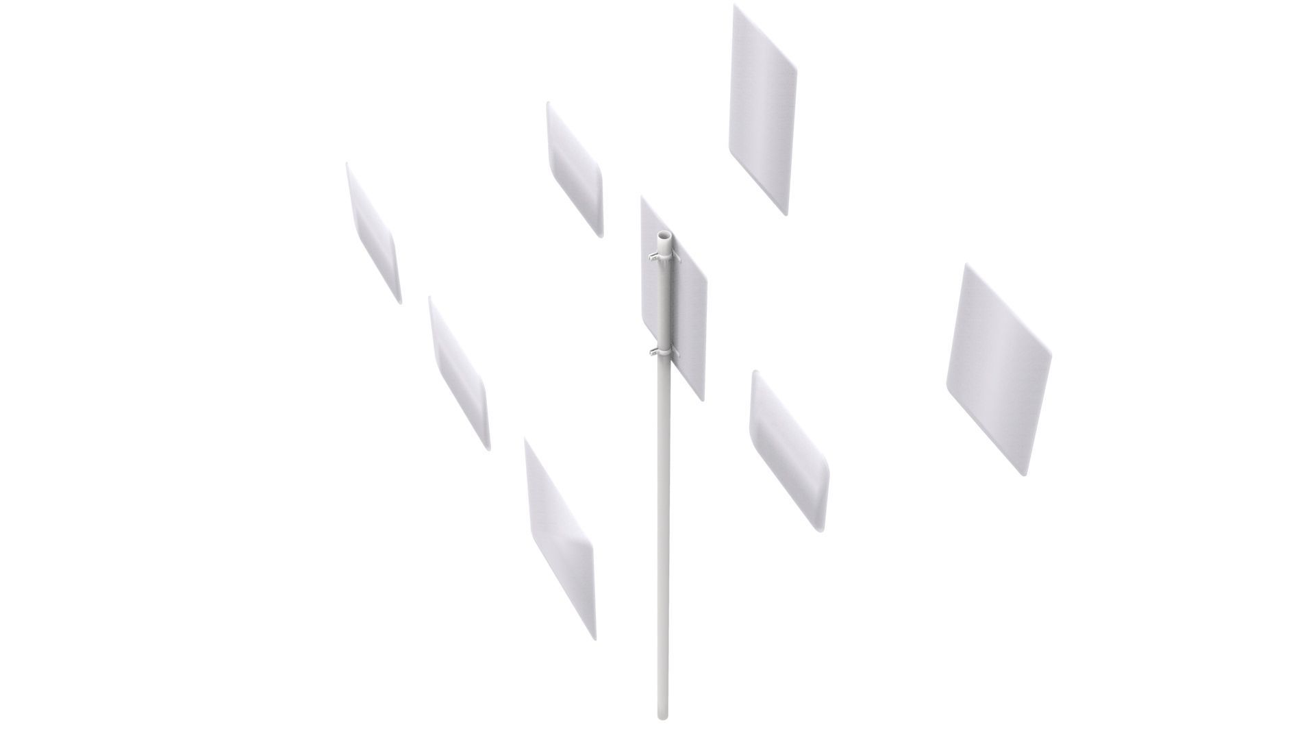 Road Sign US R8 Series Parking And Emergency Restrictions 3D model_27