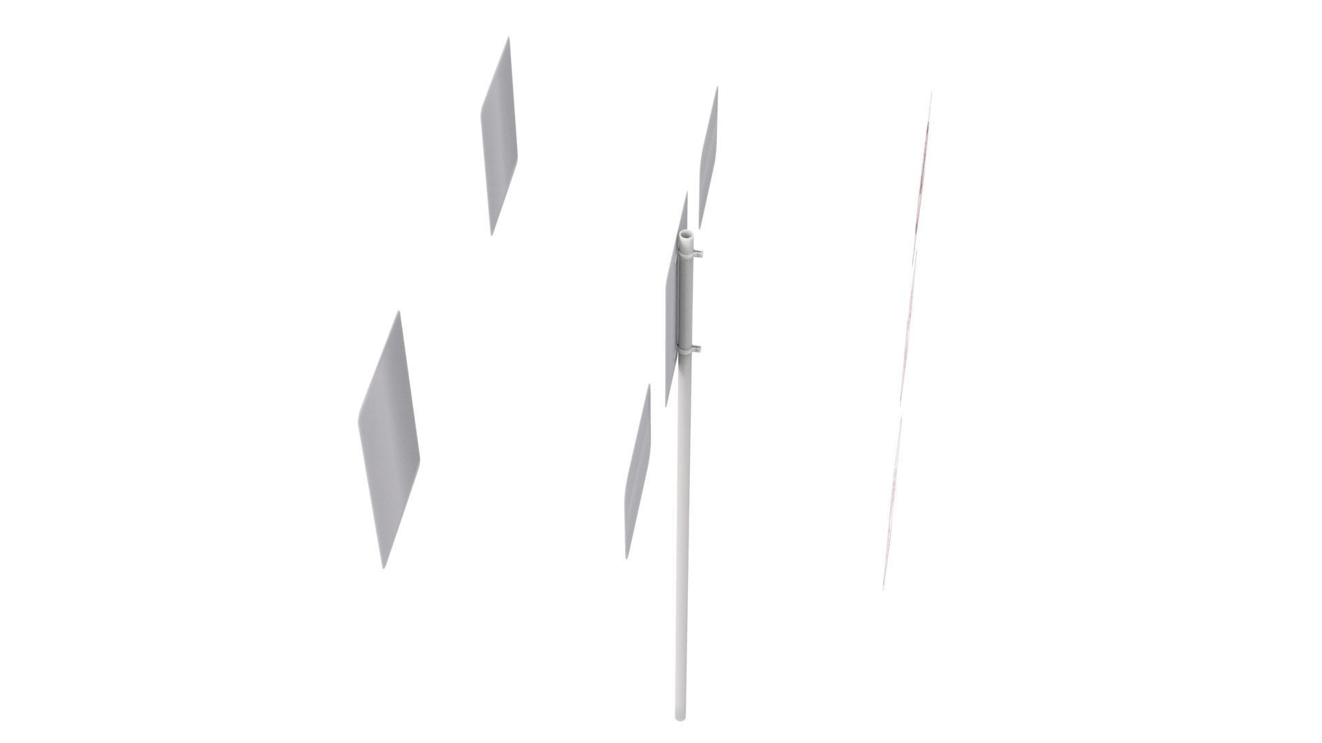 Road Sign US R8 Series Parking And Emergency Restrictions 3D model_9