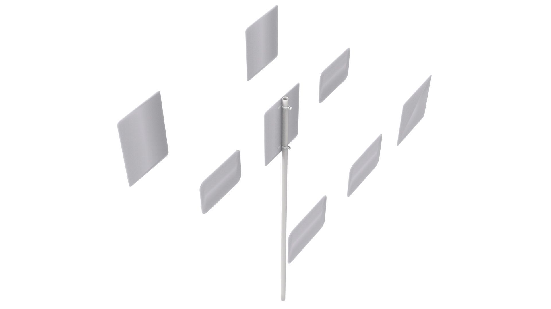 Road Sign US R8 Series Parking And Emergency Restrictions 3D model_13