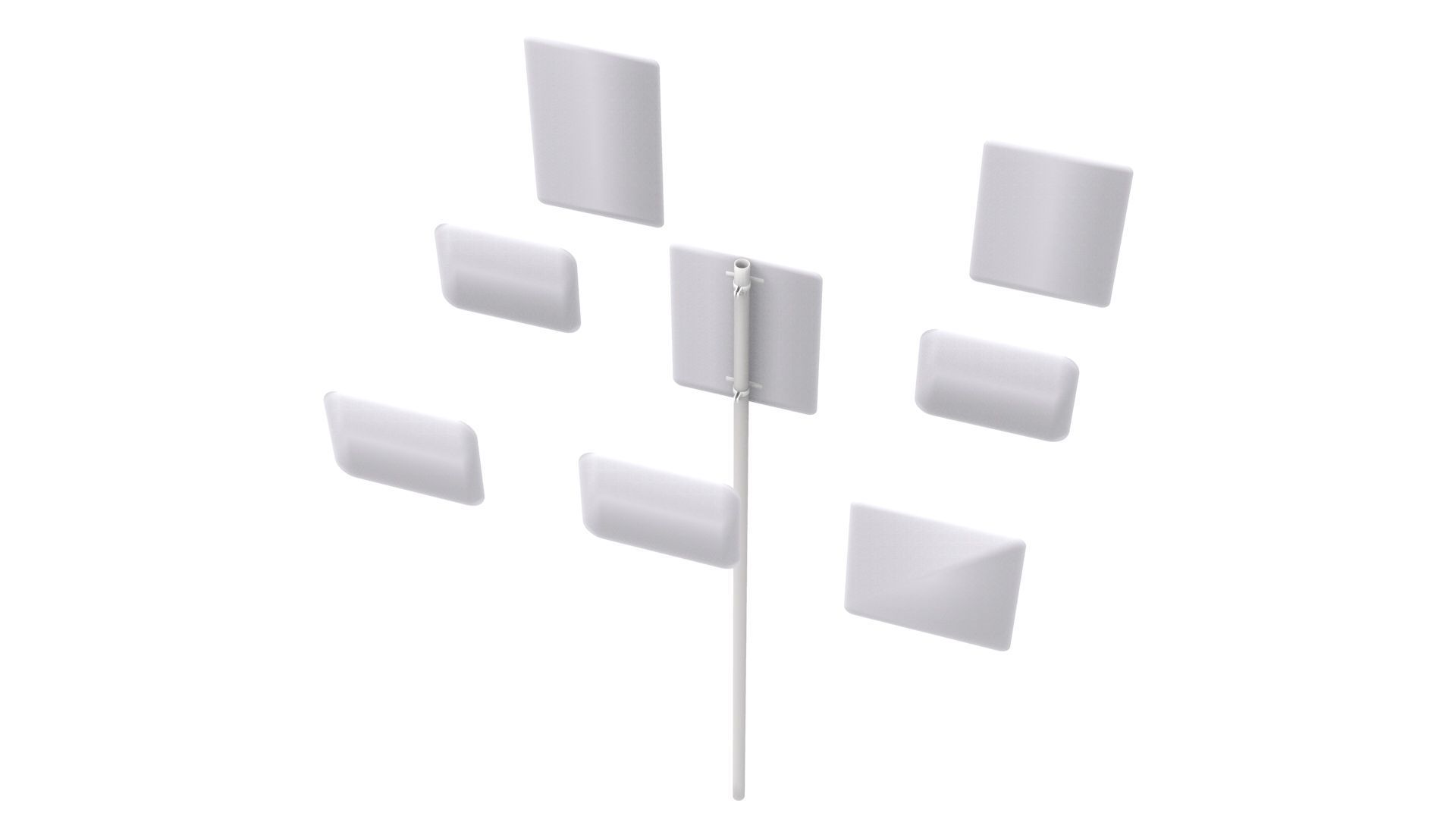 Road Sign US R8 Series Parking And Emergency Restrictions 3D model_21