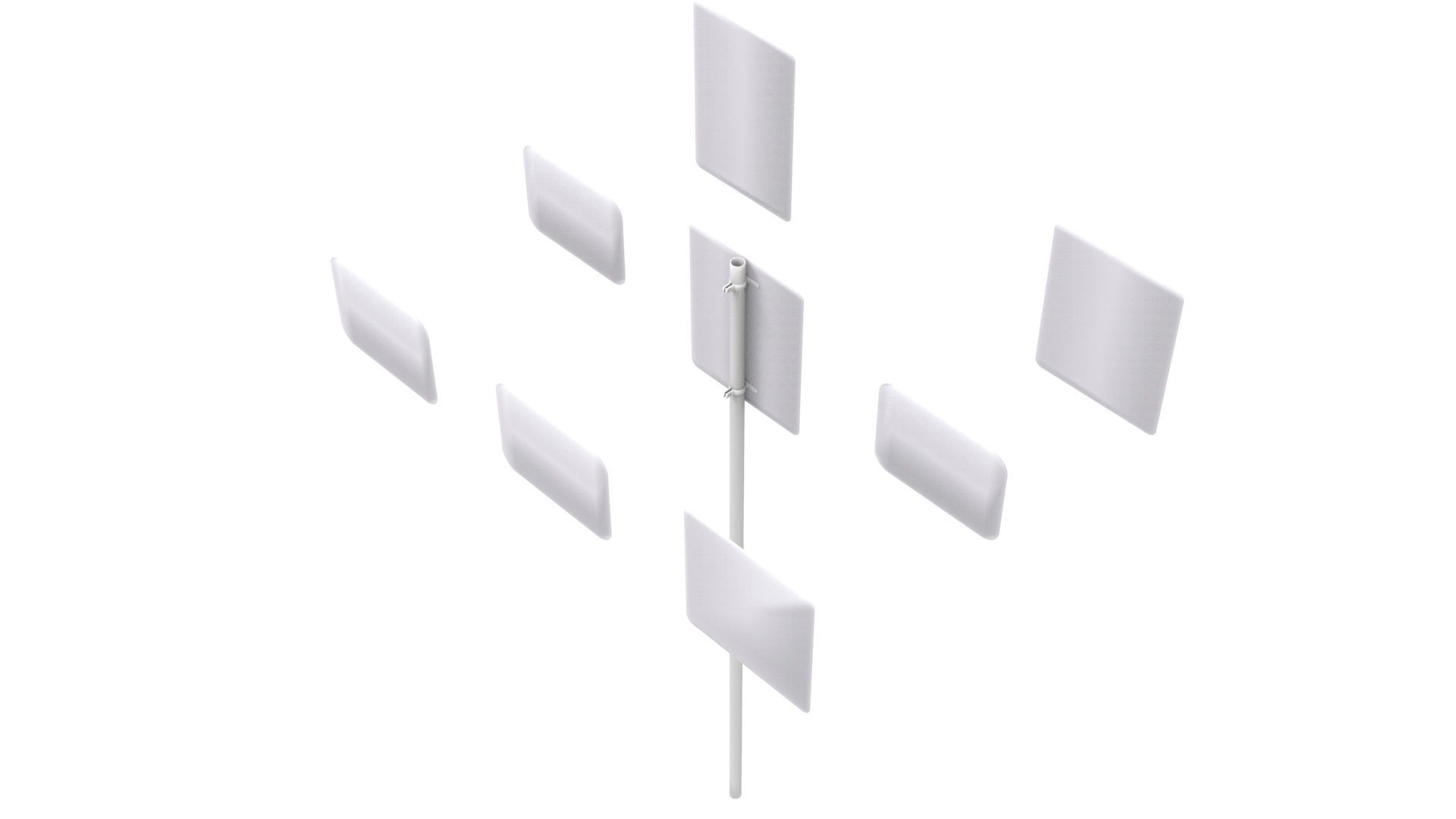 Road Sign US R8 Series Parking And Emergency Restrictions 3D model_25