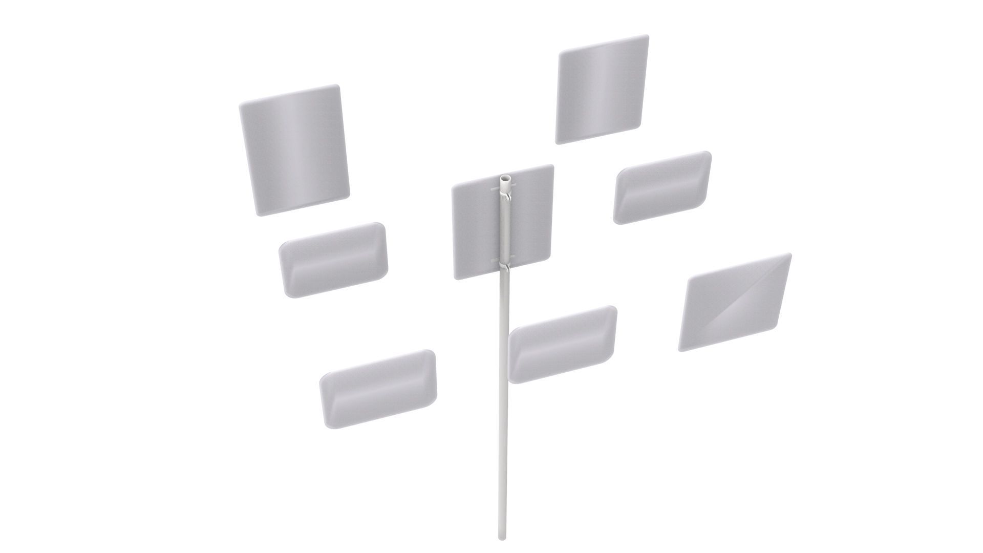 Road Sign US R8 Series Parking And Emergency Restrictions 3D model_17