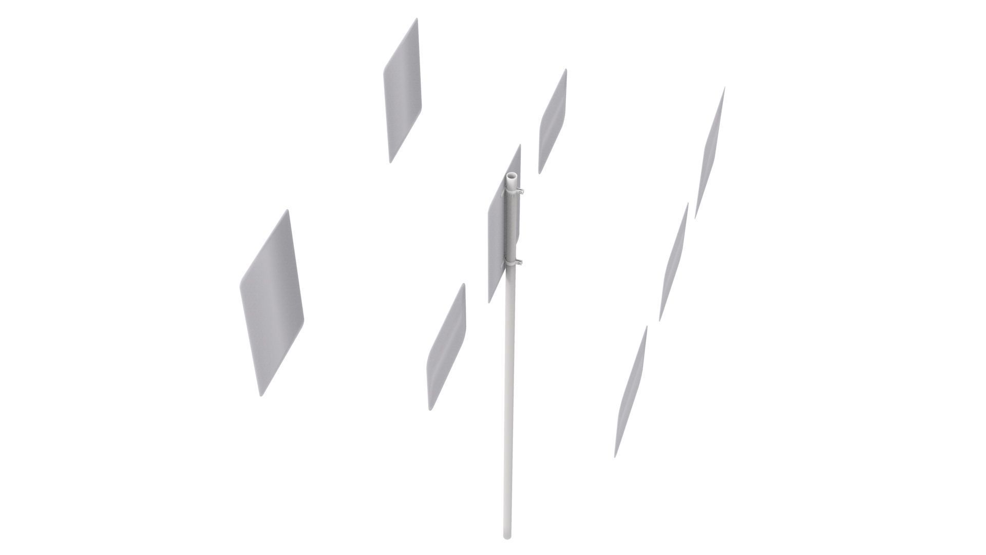 Road Sign US R8 Series Parking And Emergency Restrictions 3D model_10