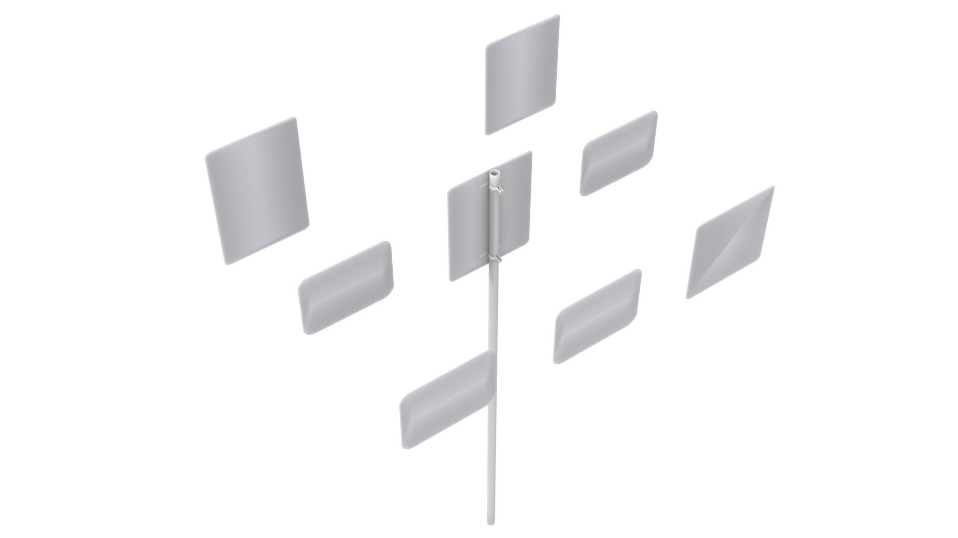 Road Sign US R8 Series Parking And Emergency Restrictions 3D model_15