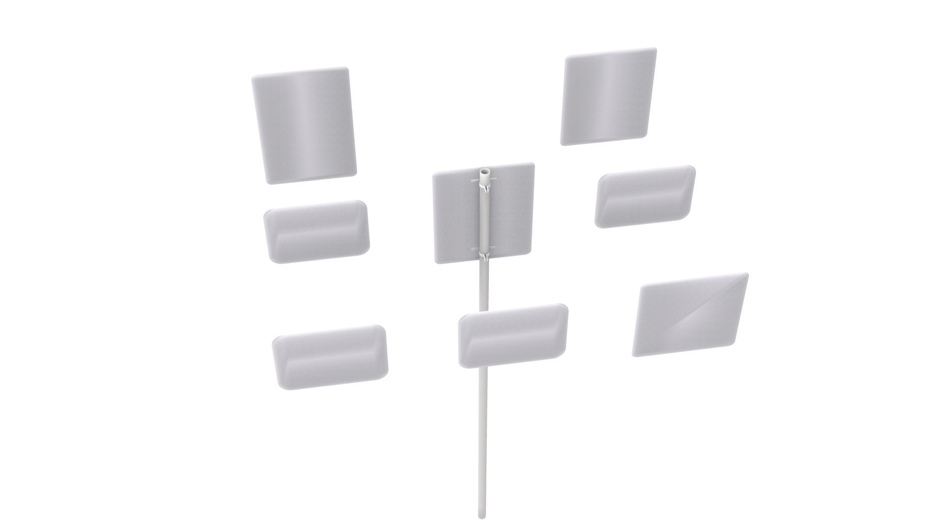 Road Sign US R8 Series Parking And Emergency Restrictions 3D model_18