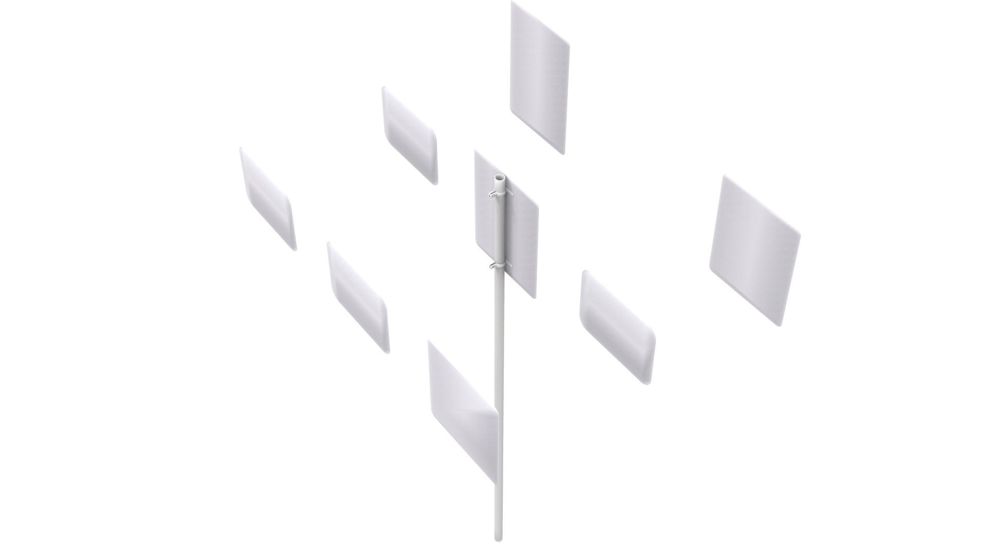 Road Sign US R8 Series Parking And Emergency Restrictions 3D model_26