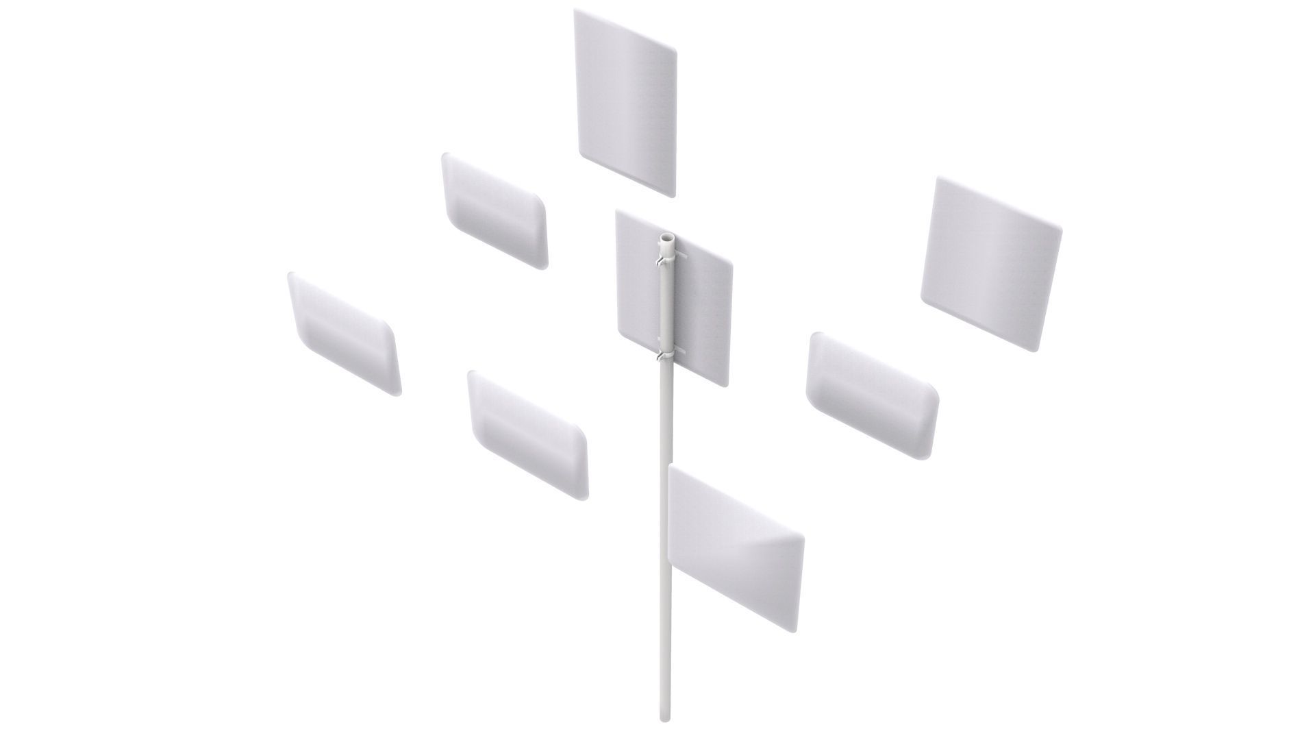 Road Sign US R8 Series Parking And Emergency Restrictions 3D model_24