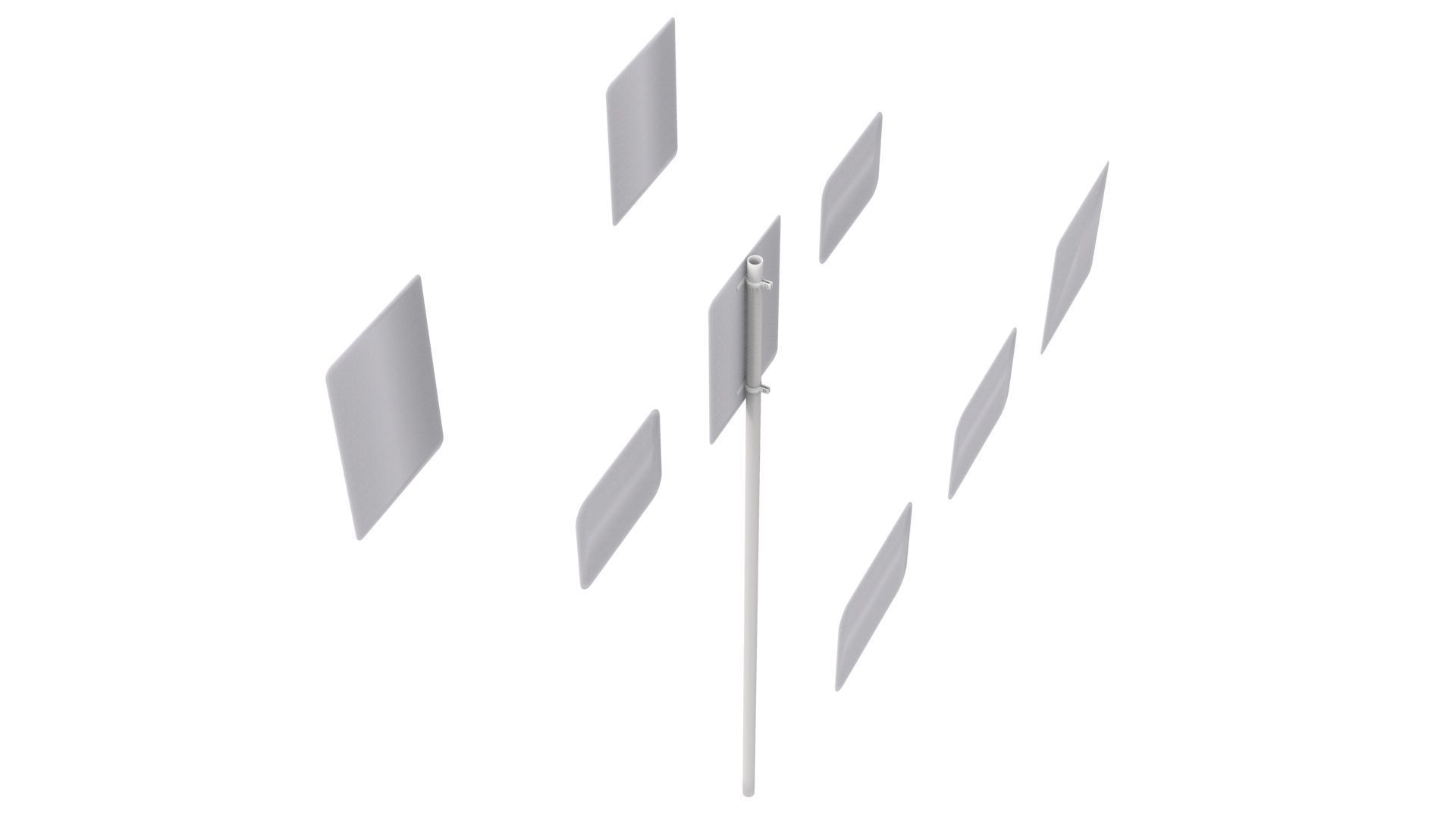 Road Sign US R8 Series Parking And Emergency Restrictions 3D model_11