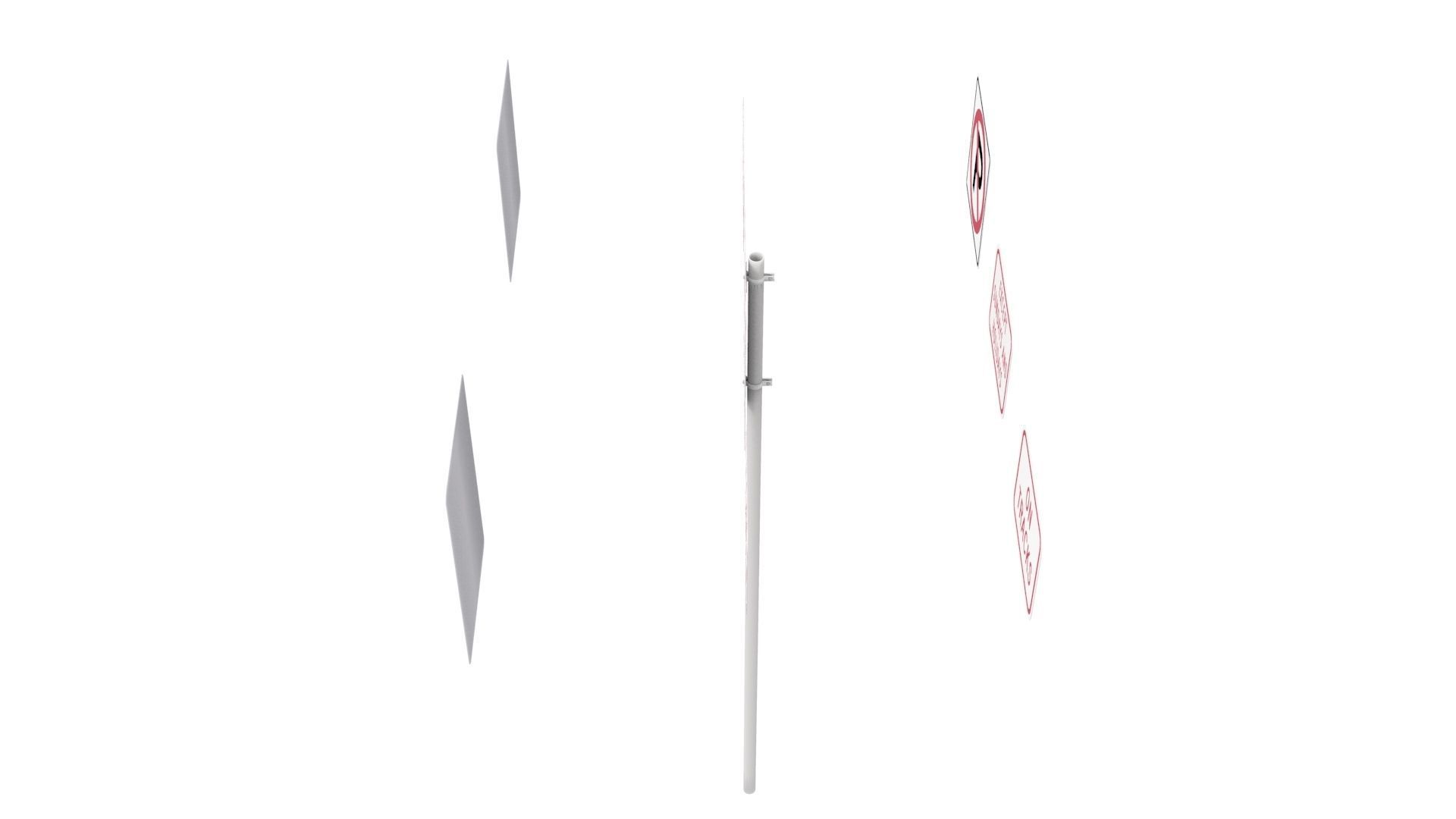 Road Sign US R8 Series Parking And Emergency Restrictions 3D model_8