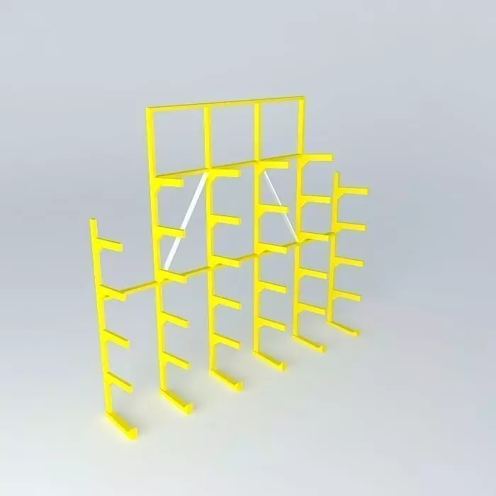 Cantilever shelving rack Free 3D model_0