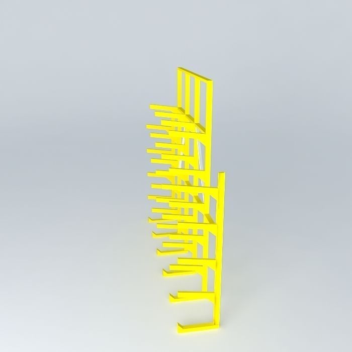 Cantilever shelving rack Free 3D model_2