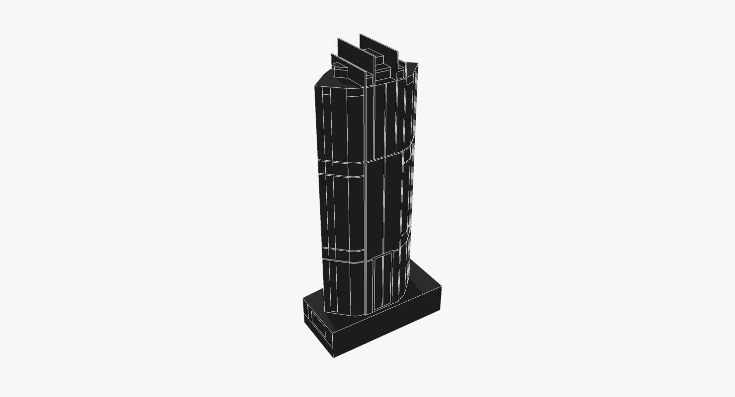 Felix Tower Low-poly 3D model_7