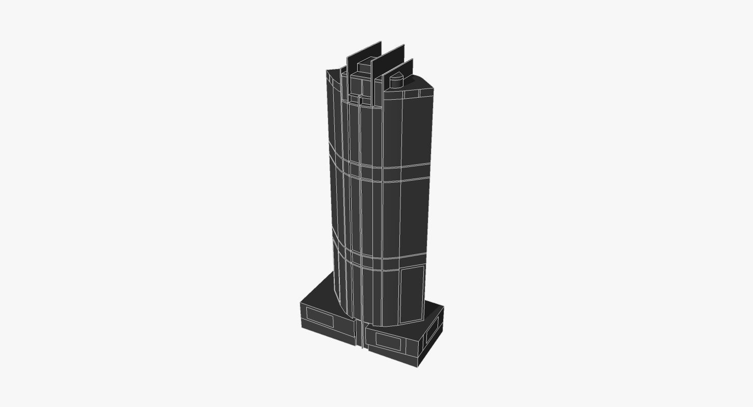 Felix Tower Low-poly 3D model_1