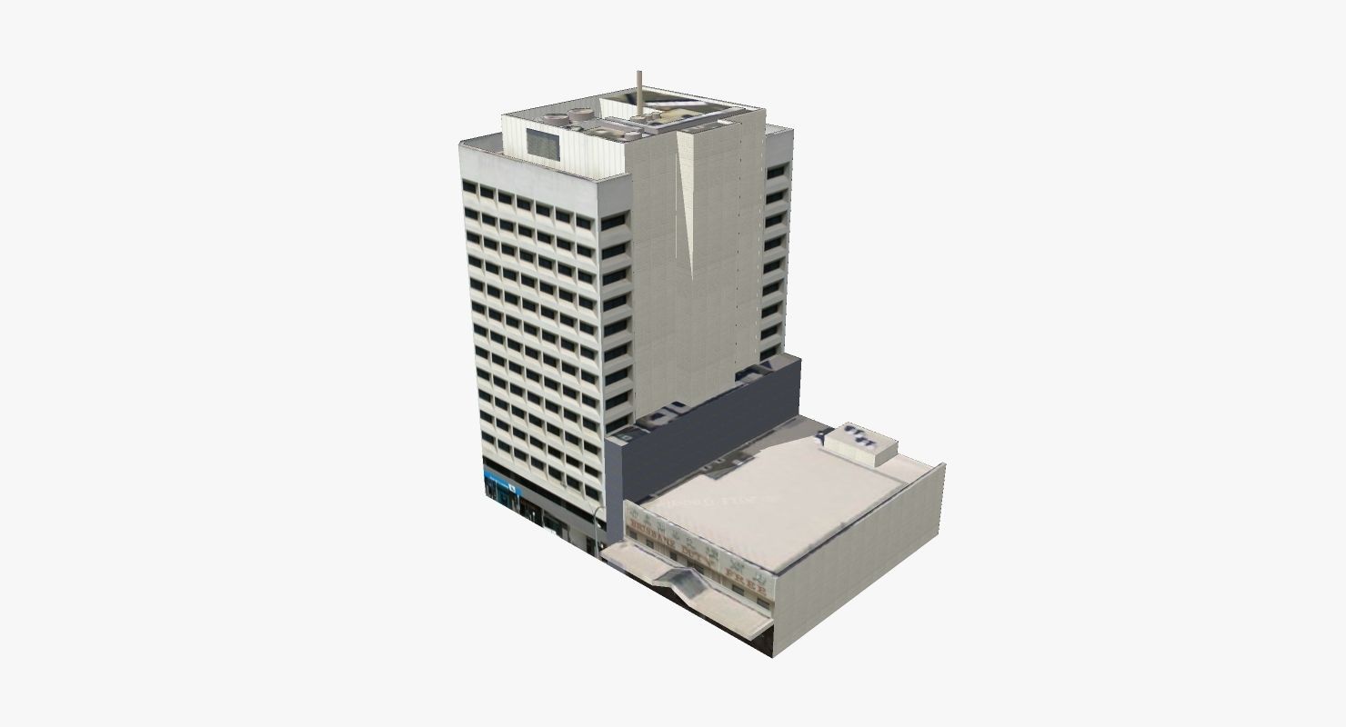 T Center tall building Low-poly 3D model_2