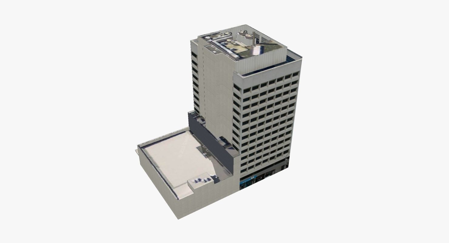 T Center tall building Low-poly 3D model_4