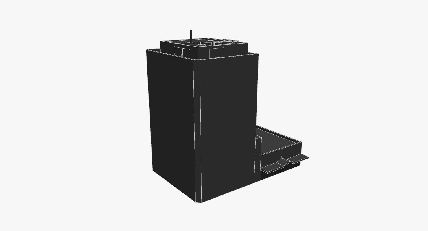T Center tall building Low-poly 3D model_1