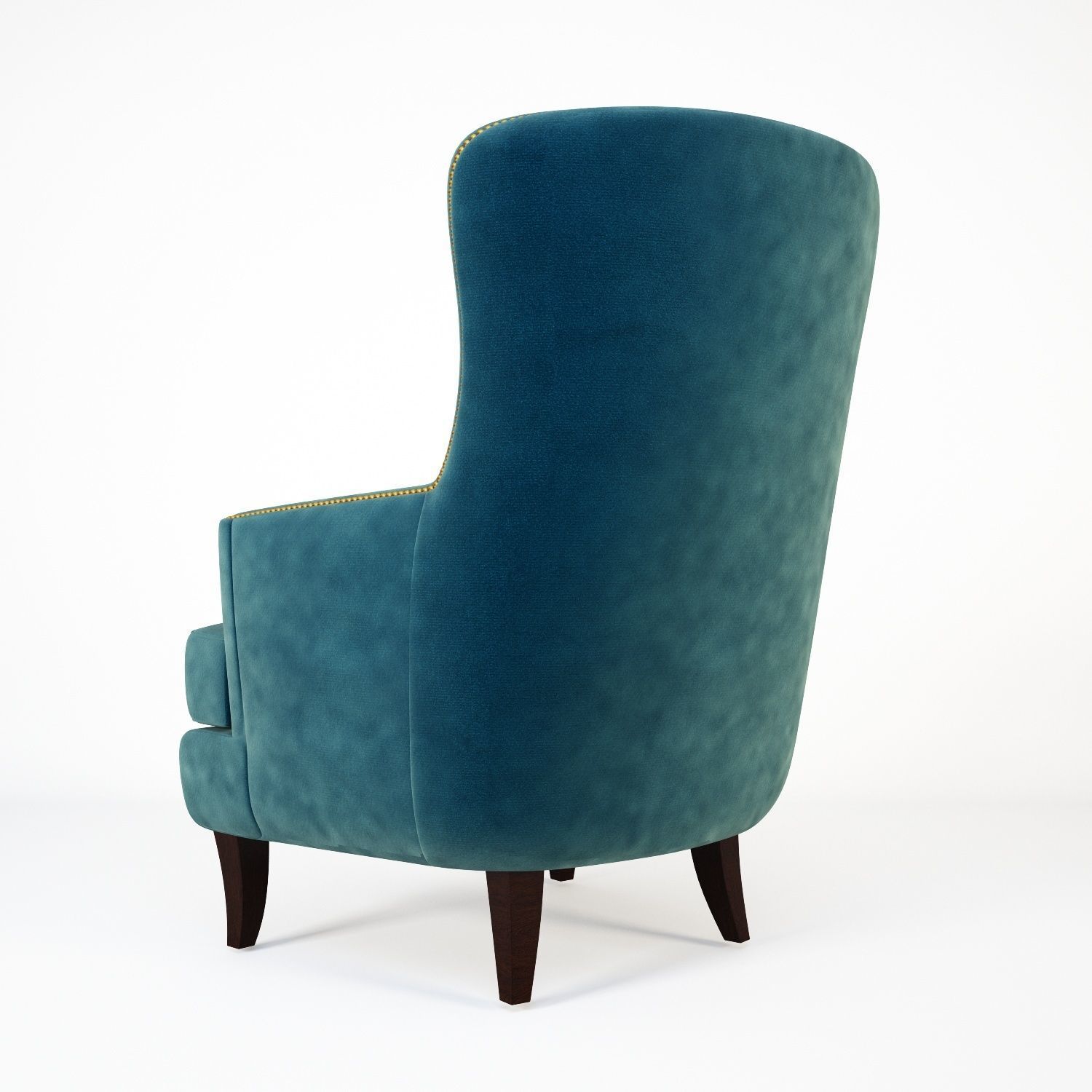 Classic chair Low-poly 3D model_5