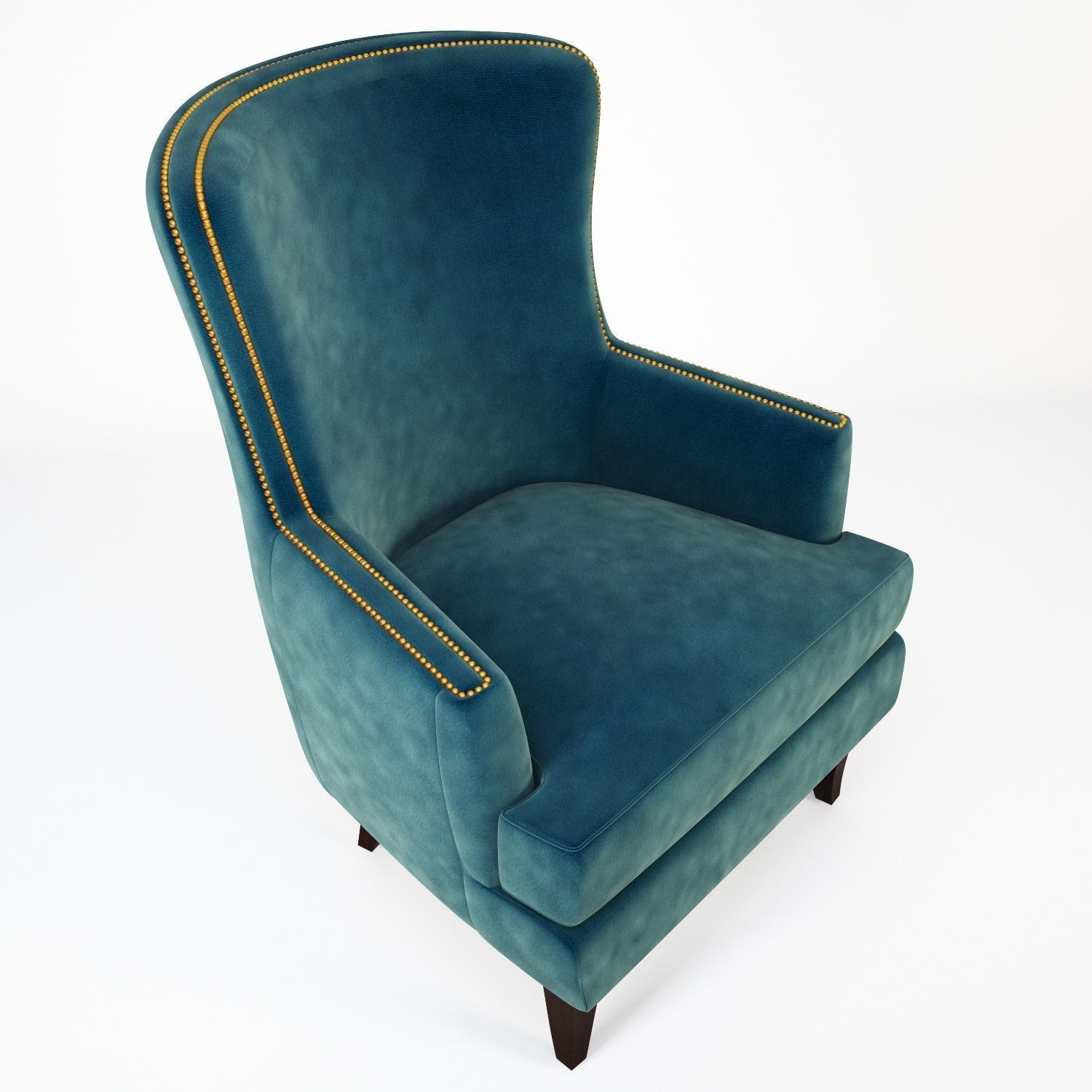 Classic chair Low-poly 3D model_2