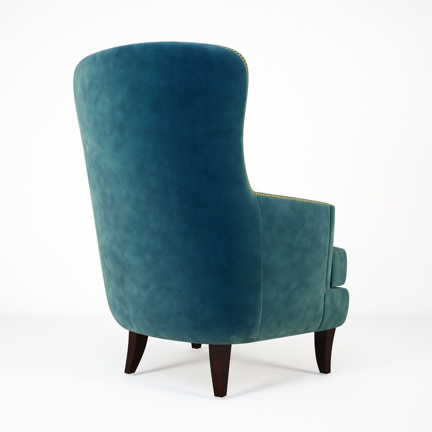 Classic chair Low-poly 3D model_7