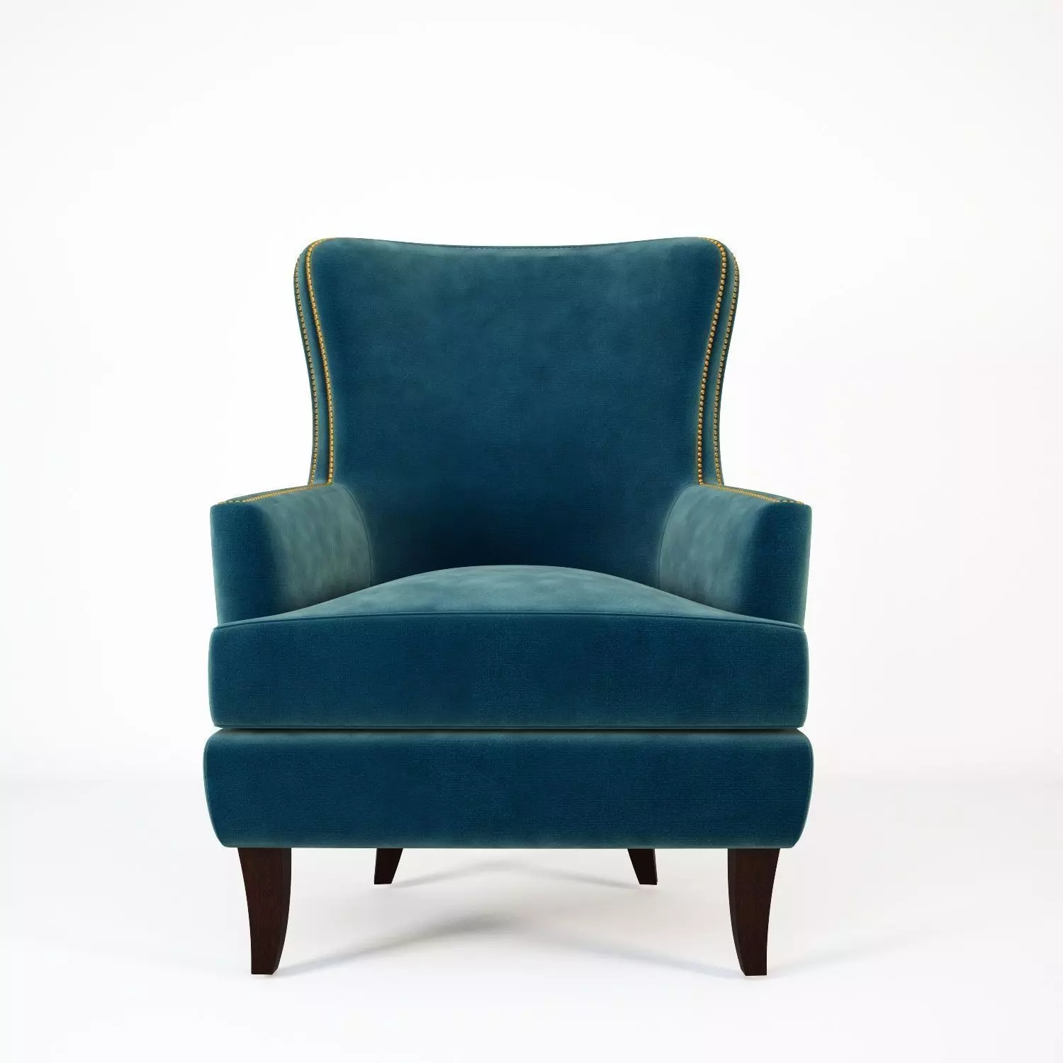 Classic chair Low-poly 3D model_0