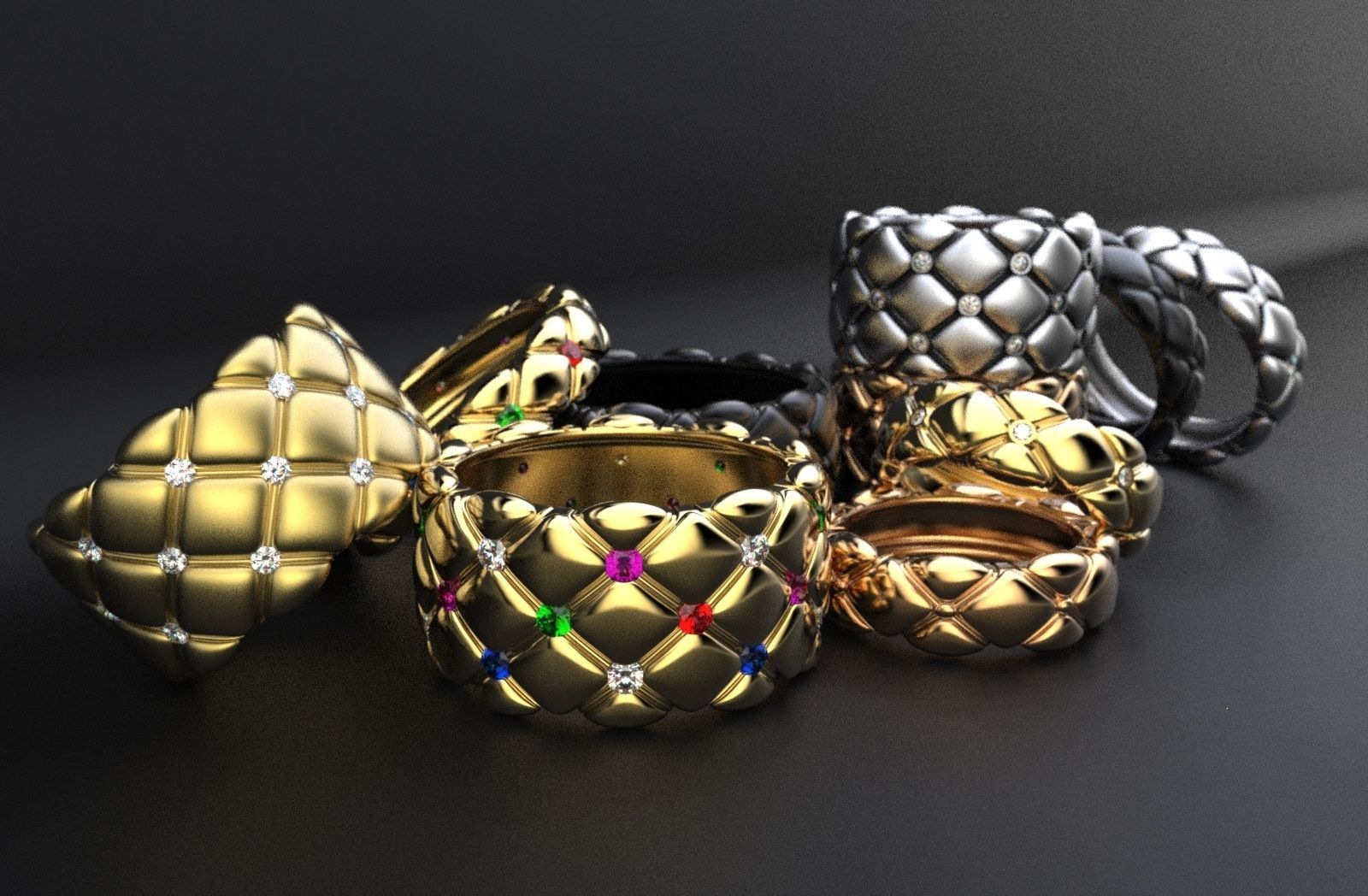 300 models rings Copy Faber-Je  for 3d printing 3D print model_1