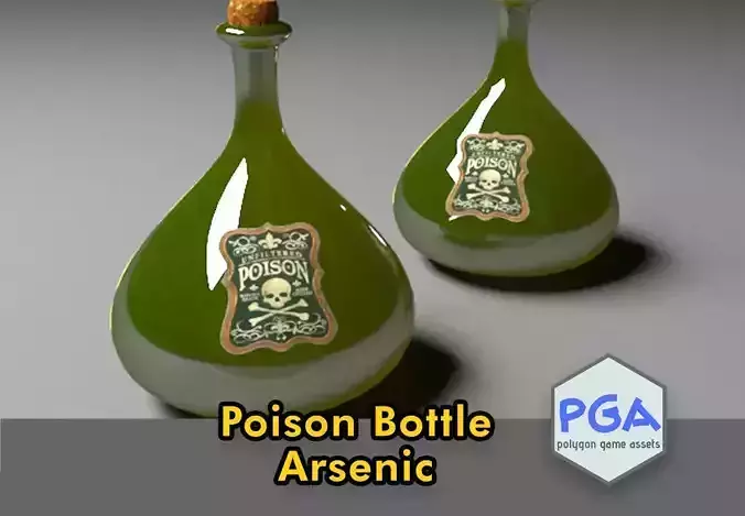 Poison bottle Free 3D model