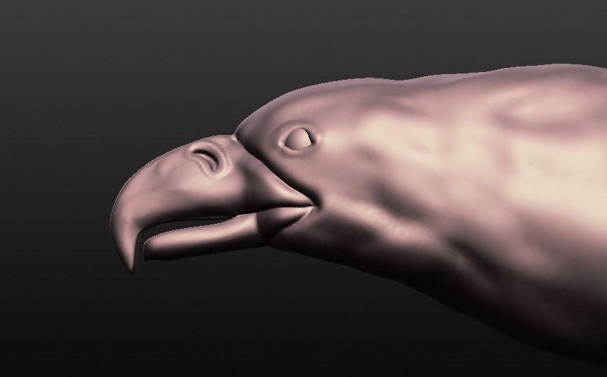 eagle sculpted 3D model_3