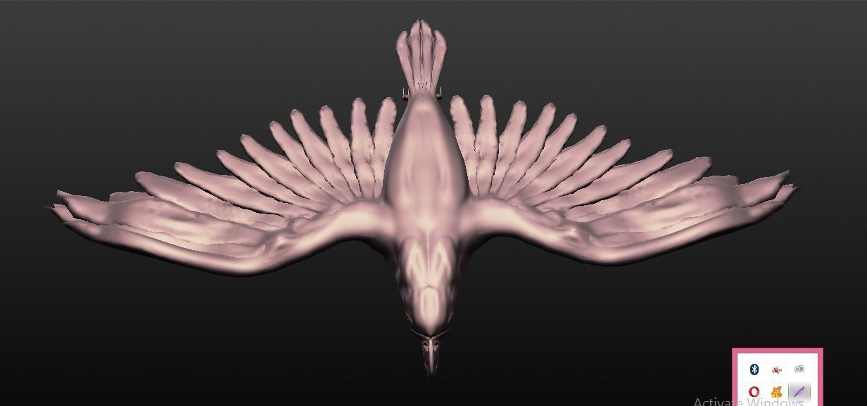 eagle sculpted 3D model_7