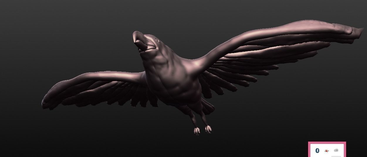 eagle sculpted 3D model_6