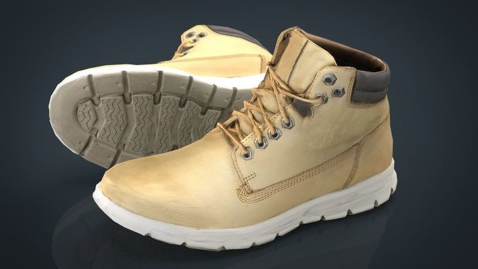 Leather Boots 3 Low-poly 3D model