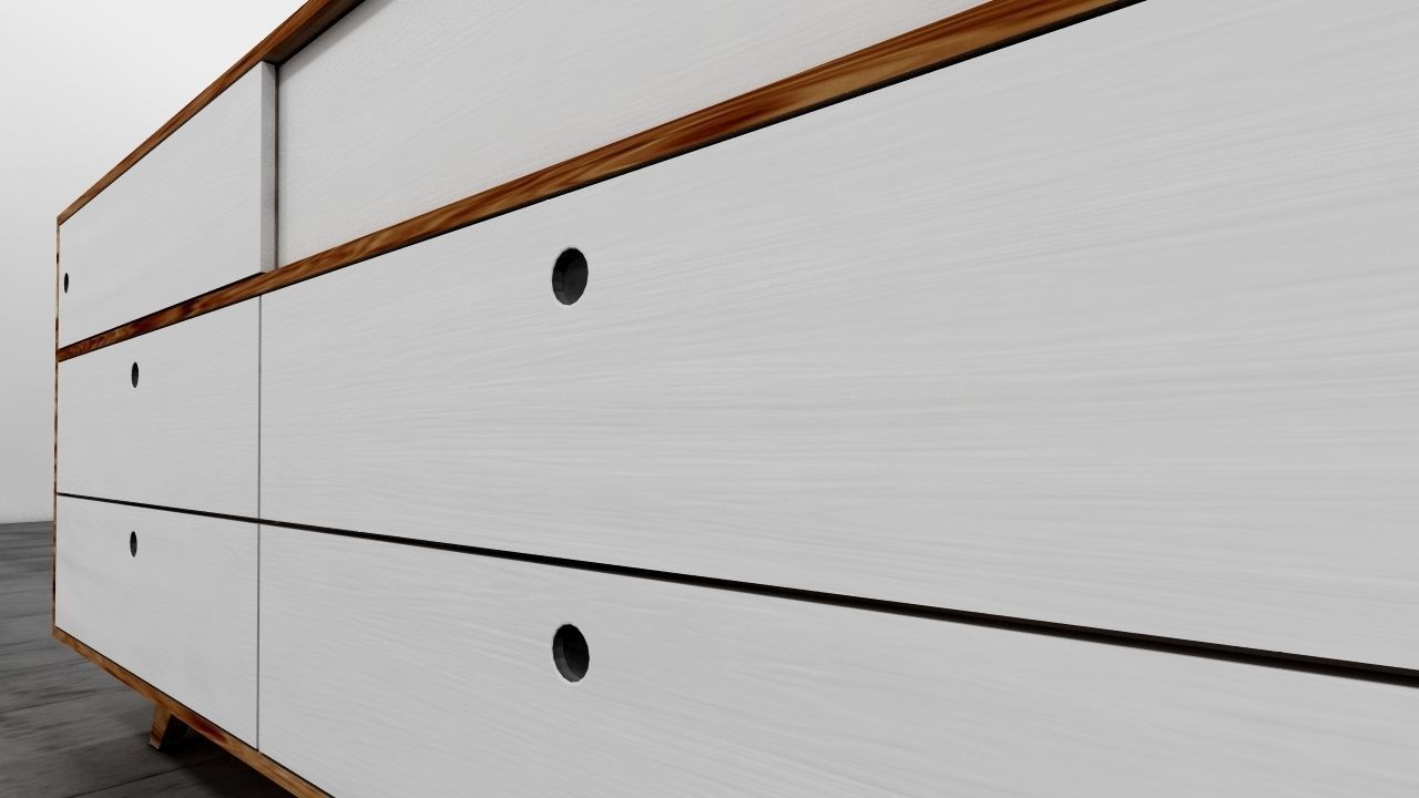 mueble comoda Low-poly 3D model_3