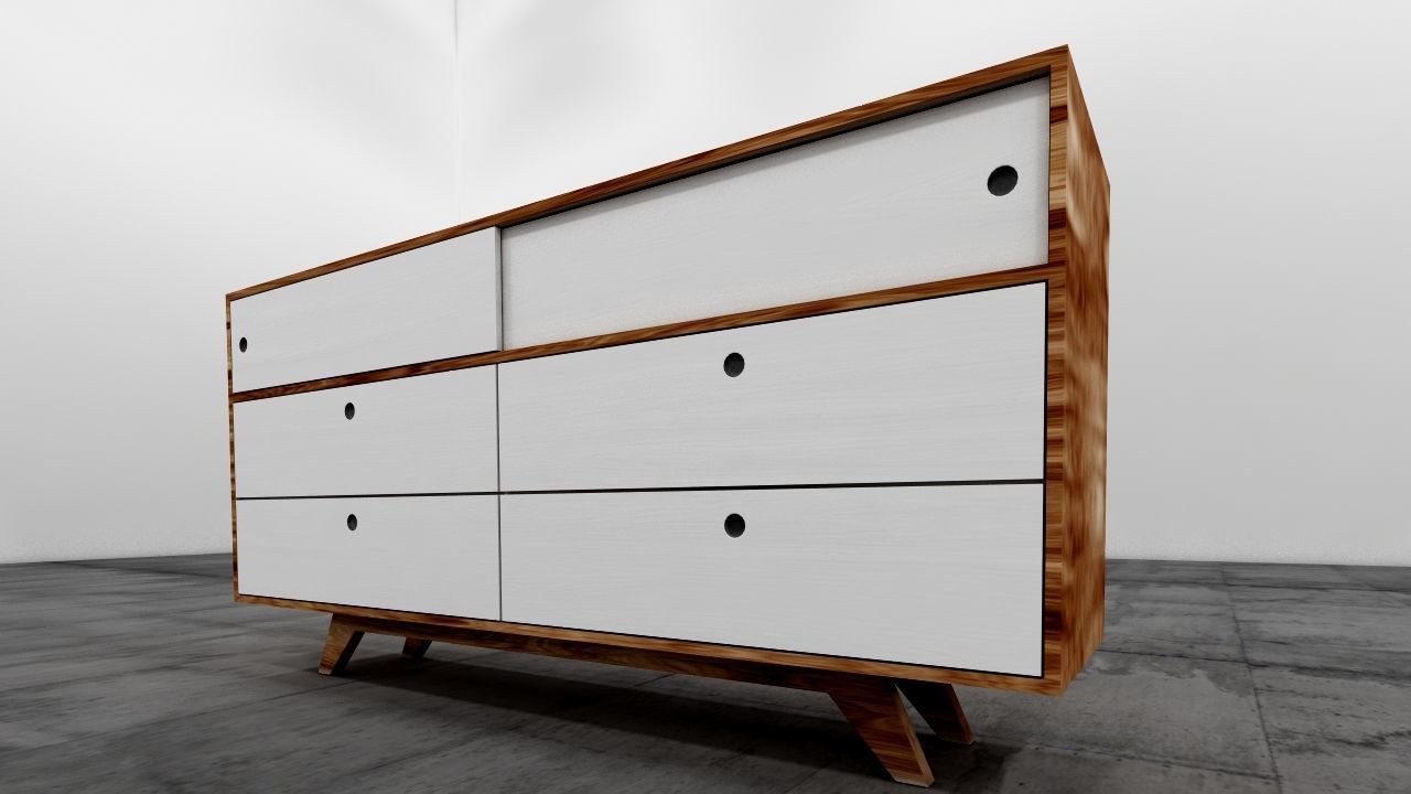 mueble comoda Low-poly 3D model_1