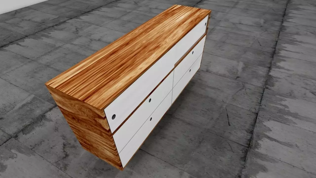 mueble comoda Low-poly 3D model_0