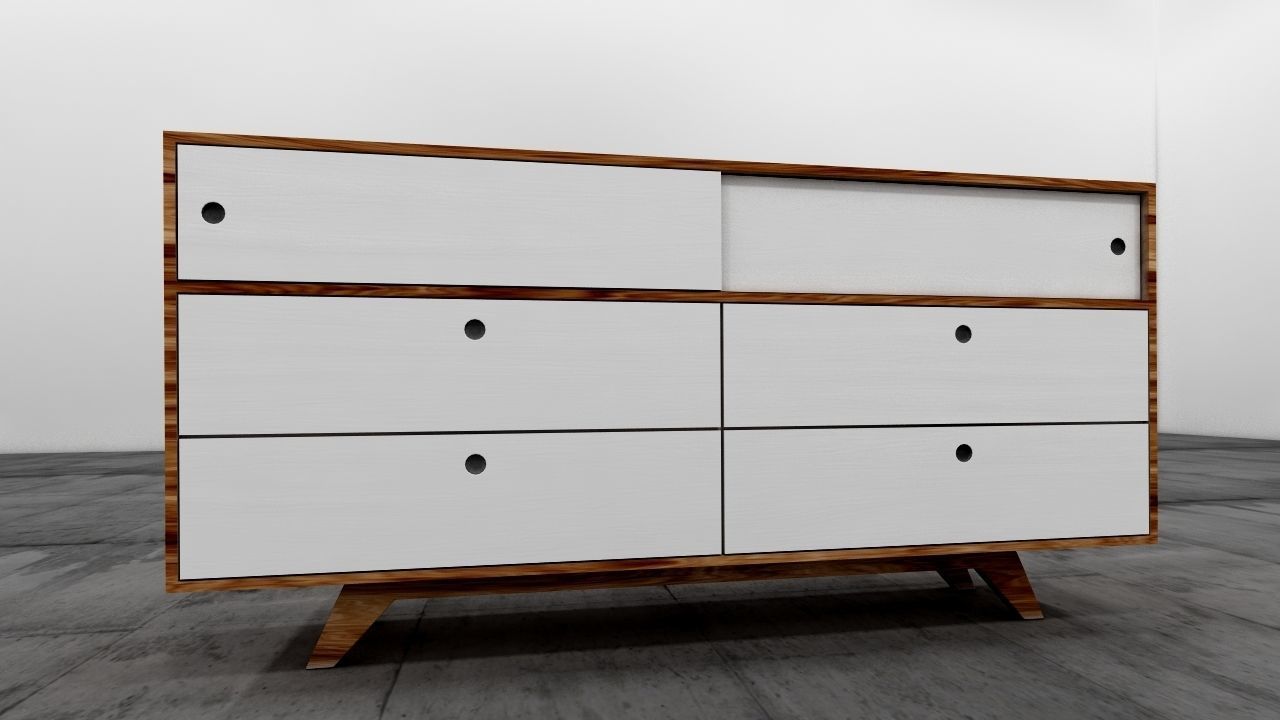 mueble comoda Low-poly 3D model_2