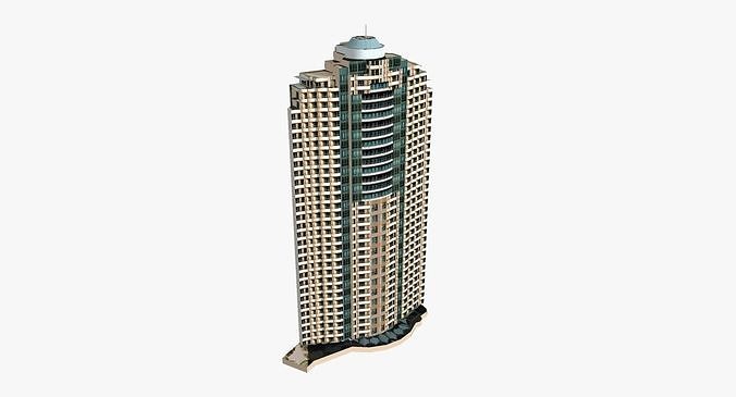Admiralty Towers II Low-poly 3D model