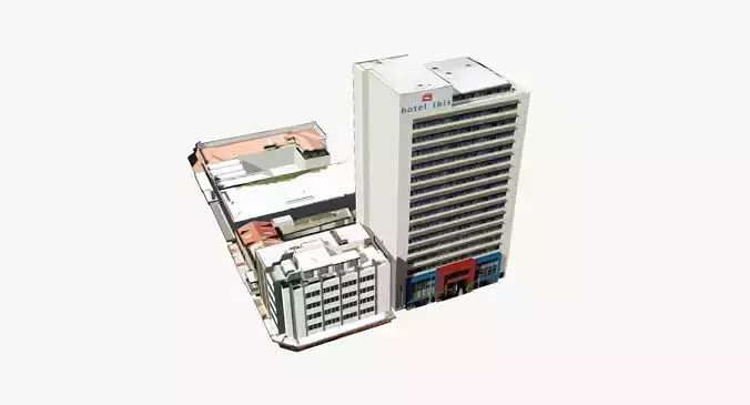 Brisbane Ibis Hotel Low-poly 3D model