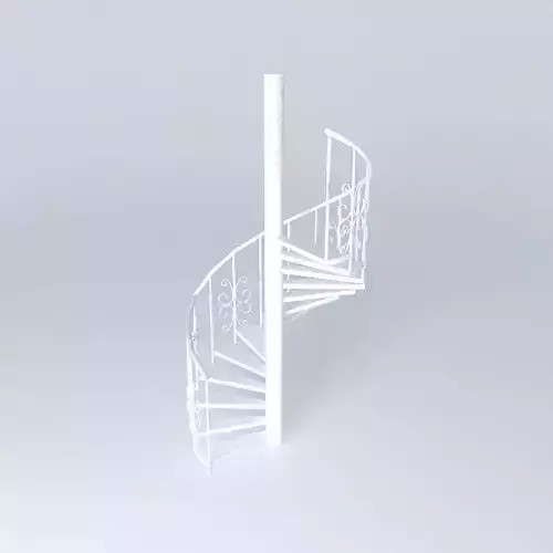 Metal spiral staircase colonial type