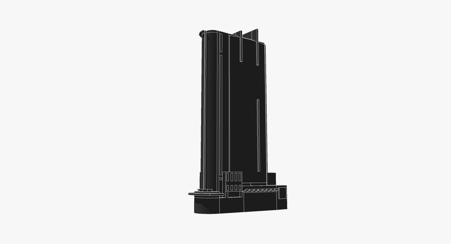 Observatory Tower Low-poly 3D model_7
