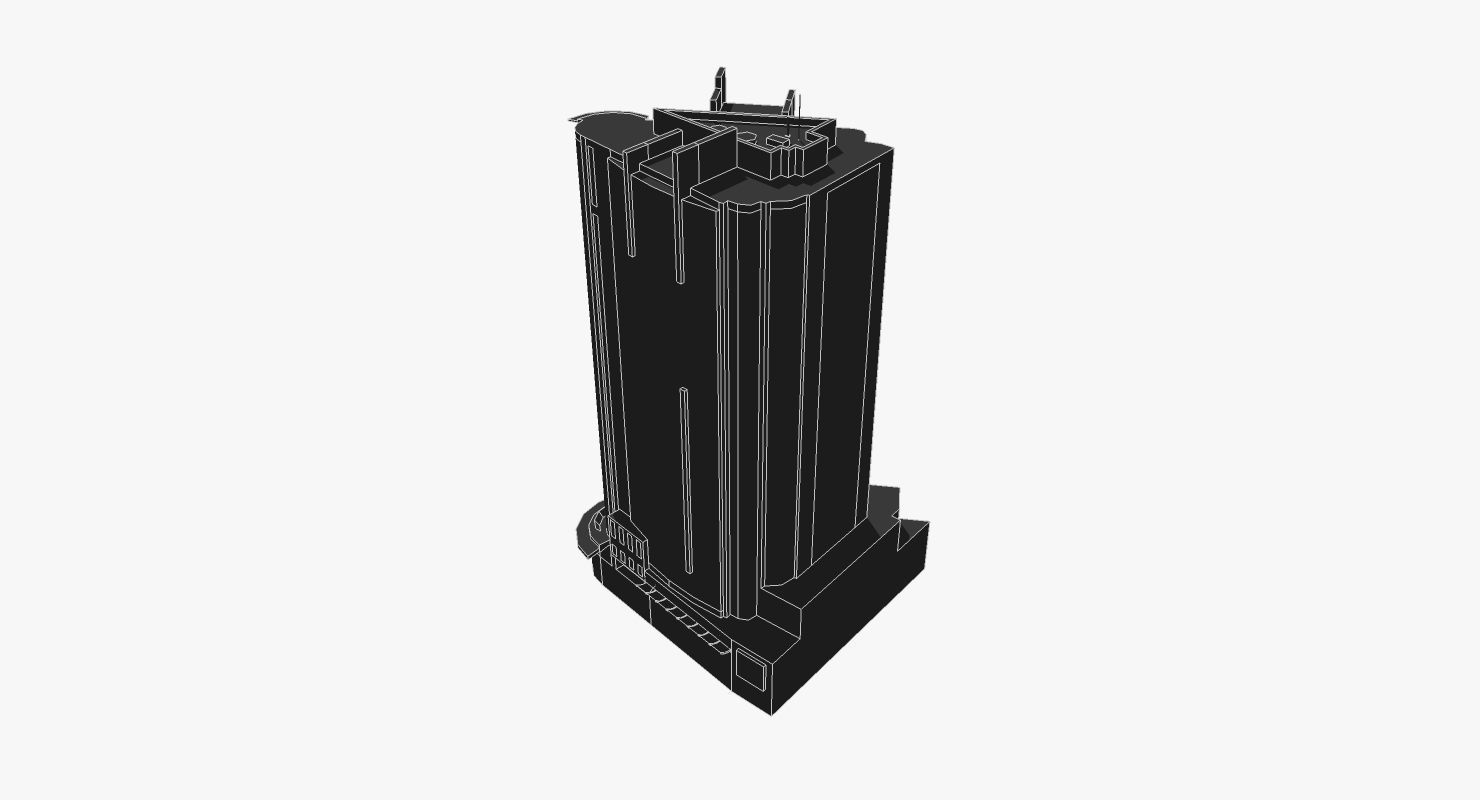 Observatory Tower Low-poly 3D model_5