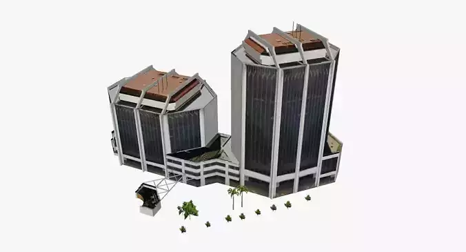 Cathedrale Square Low-poly 3D model