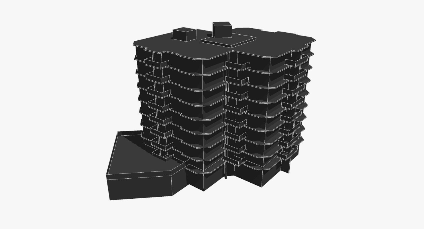 29 George Street Low-poly 3D model_3