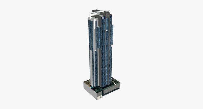 Charlotte Towers Low-poly 3D model