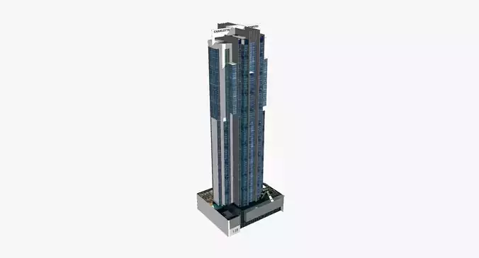 Charlotte Towers Low-poly 3D model