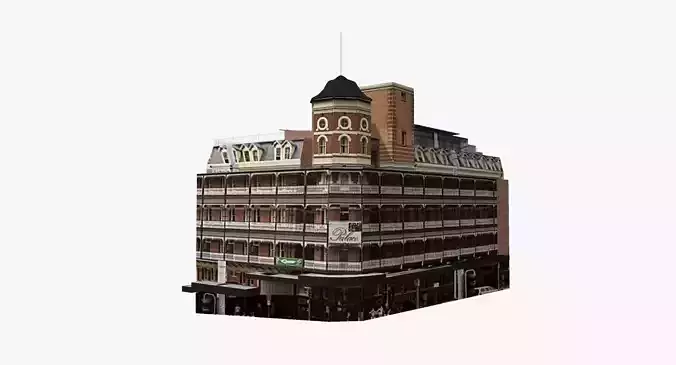 Base Backpacker Brisbane Low-poly 3D model