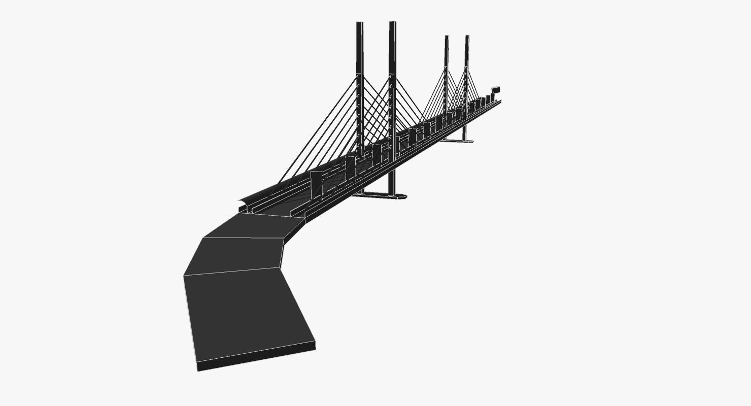 Elleanor Shonnel Bridge Low-poly 3D model_1