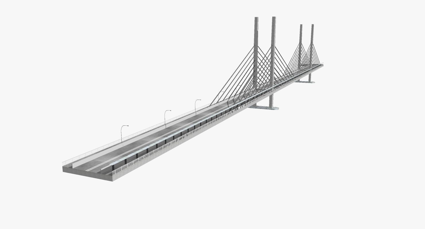 Elleanor Shonnel Bridge Low-poly 3D model_4