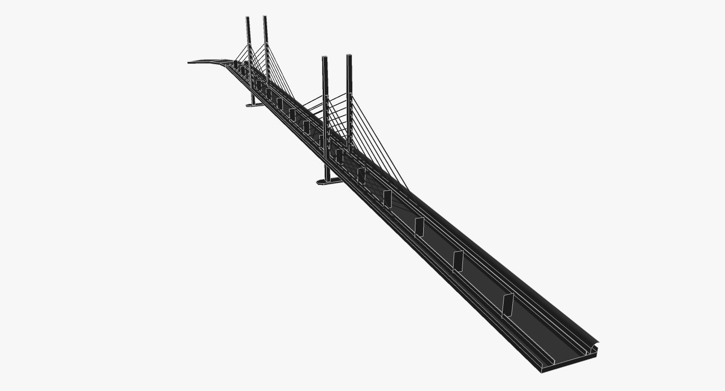 Elleanor Shonnel Bridge Low-poly 3D model_3