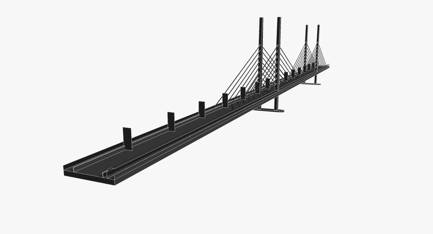 Elleanor Shonnel Bridge Low-poly 3D model_5
